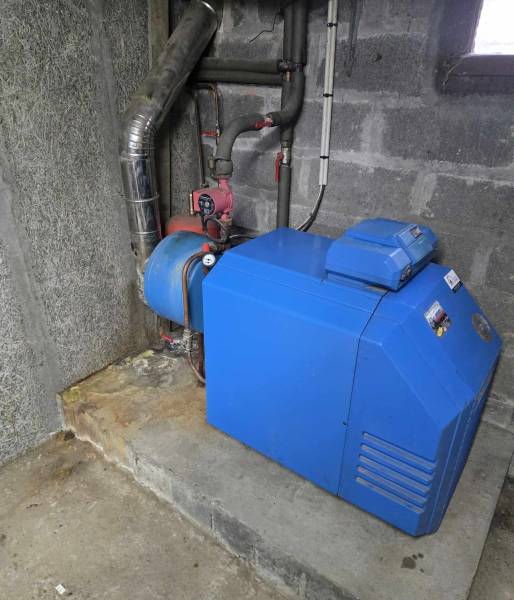 Ramonage d'une chaudière fuel sur Ouville l'abbaye